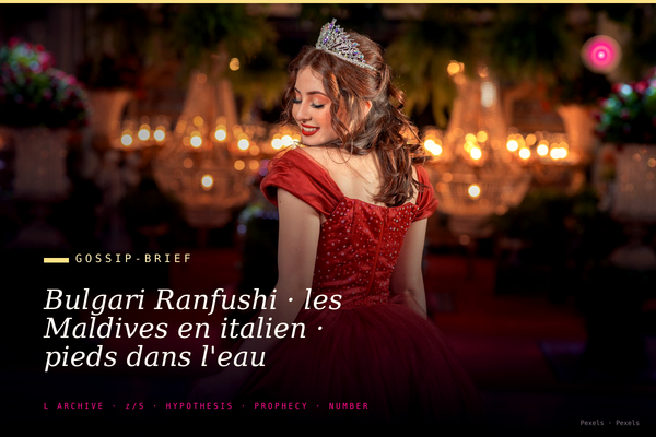 Bulgari Ranfushi · les Maldives en italien · pieds dans l'eau