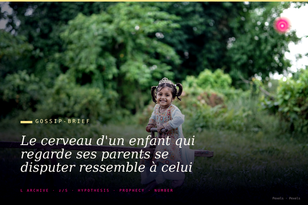 Le cerveau d'un enfant qui regarde ses parents se disputer ressemble à celui d'un soldat rentrant du front. UCL et Harvard l'ont scanné.