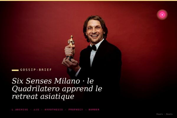 Six Senses Milano · le Quadrilatero apprend le retreat asiatique