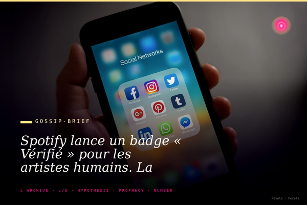 Spotify lance un badge « Vérifié » pour les artistes humains. La plateforme reconnaît officiellement que l'IA a saturé son catalogue.