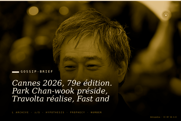 Cannes 2026, 79e édition. Park Chan-wook préside, Travolta réalise, Fast and Furious souffle ses vingt-cinq bougies à minuit. Notre carte des off est prête.