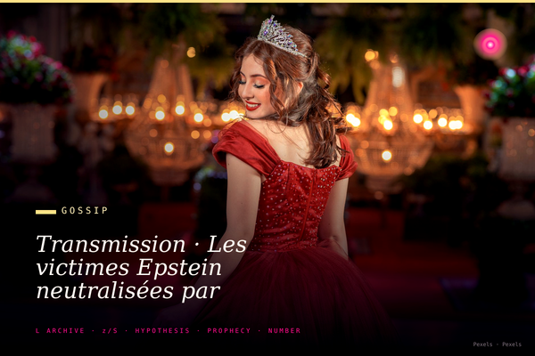 Transmission · Les victimes Epstein neutralisées par associations écran et les secrets de l'avenue Foch qui vont sortir