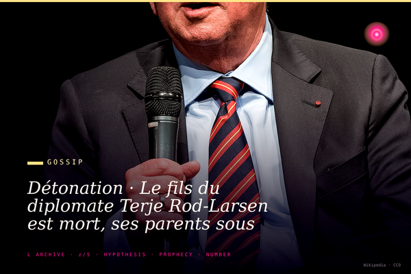 Détonation · Le fils du diplomate Terje Rod-Larsen est mort, ses parents sous enquête Epstein depuis des mois