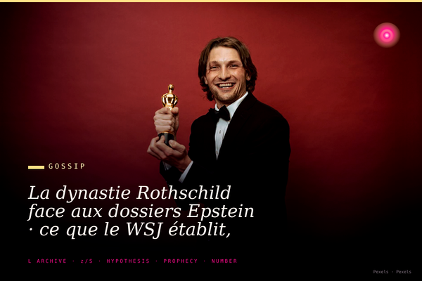La dynastie Rothschild face aux dossiers Epstein · ce que le WSJ établit, ce qu'il laisse en suspens