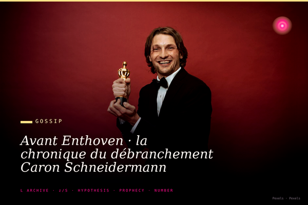 Avant Enthoven · la chronique du débranchement Caron Schneidermann Aphatie · cas un cas deux cas trois