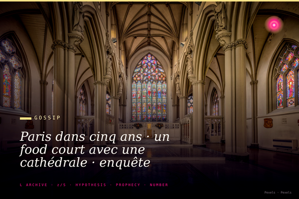 Paris dans cinq ans · un food court avec une cathédrale · enquête timeline APUR · 579 fast-food contre 171 librairies en six ans