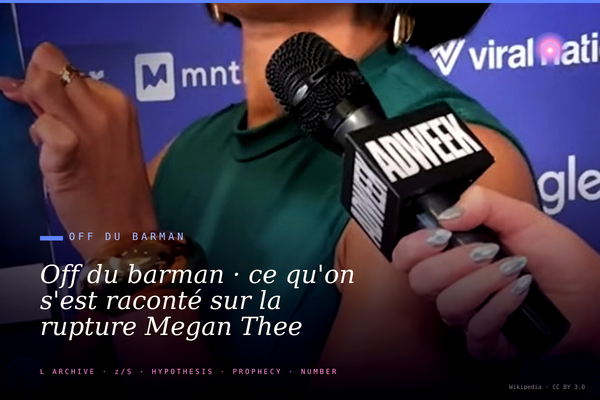 Off du barman · ce qu'on s'est raconté sur la rupture Megan Thee Stallion / Klay Thompson au bar du George V · avril 2026