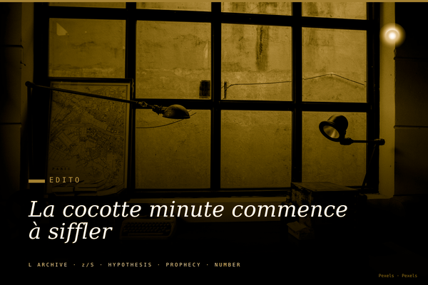 La cocotte minute commence à siffler