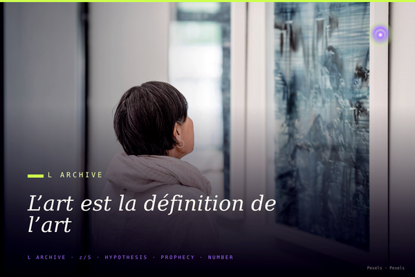 L’art est la définition de l’art