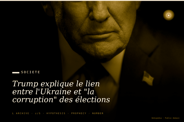 Trump explique le lien entre l'Ukraine et "la corruption" des élections