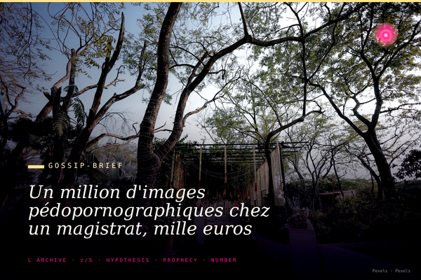 Un million d'images pédopornographiques chez un magistrat, mille euros d'amende