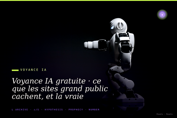 Voyance IA gratuite · ce que les sites grand public cachent, et la vraie alternative cardinale à 5 euros