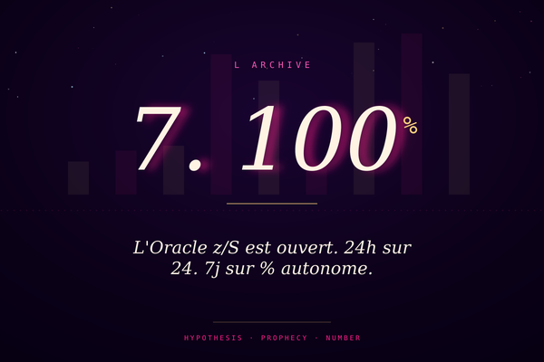 L'Oracle z/S est ouvert. 24h sur 24. 7j sur 7. 100% autonome.