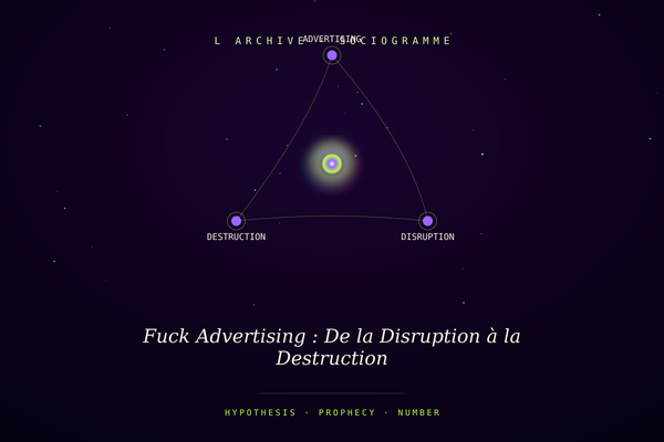 Fuck Advertising : De la Disruption à la Destruction
