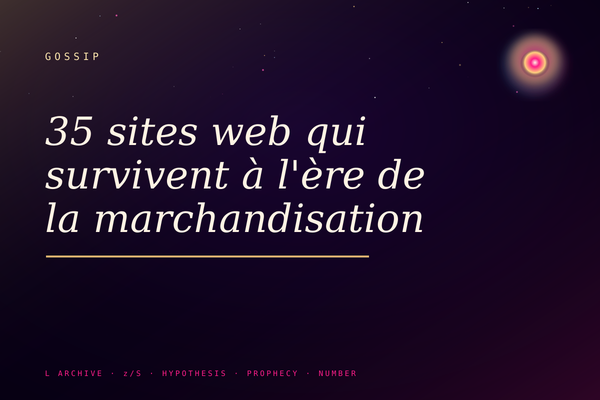 35 sites web qui survivent à l'ère de la marchandisation