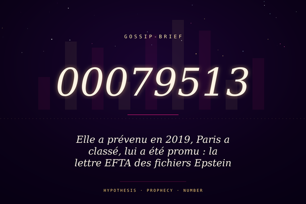Elle a prévenu en 2019, Paris a classé, lui a été promu : la lettre EFTA00079513 des fichiers Epstein et la trajectoire de Rémy Heitz