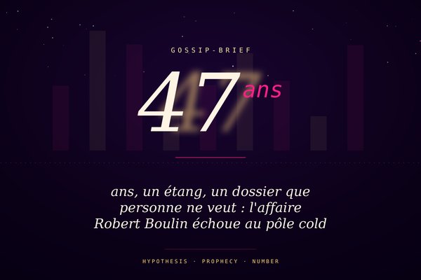 47 ans, un étang, un dossier que personne ne veut : l'affaire Robert Boulin échoue au pôle cold cases de Nanterre