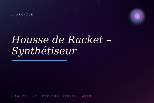 Housse de Racket – Synthétiseur