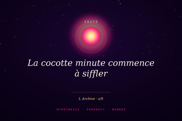 La cocotte minute commence à siffler