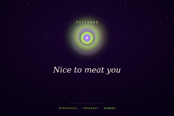 Nice to meat you