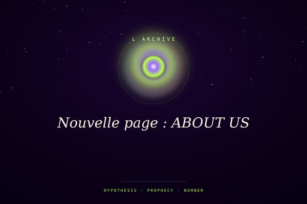Nouvelle page : ABOUT US