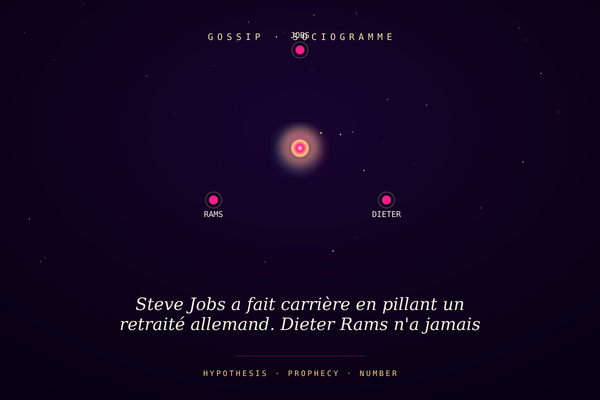 Steve Jobs a fait carrière en pillant un retraité allemand. Dieter Rams n'a jamais touché un dollar.