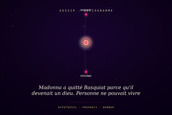 Madonna a quitté Basquiat parce qu'il devenait un dieu. Personne ne pouvait vivre avec un dieu.