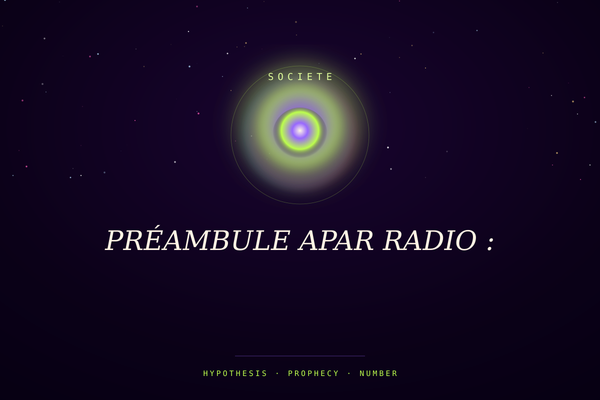 PRÉAMBULE APAR RADIO :