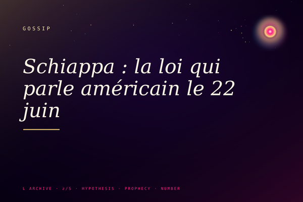 Schiappa : la loi qui parle américain le 22 juin
