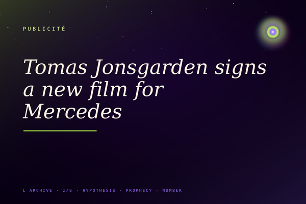 Tomas Jonsgarden signs a new film for Mercedes