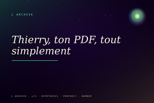 Thierry, ton PDF, tout simplement
