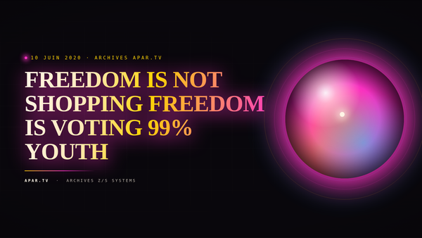 FREEDOM IS NOT SHOPPING FREEDOM IS VOTING 99% YOUTH