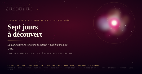 Sept jours à découvert · Horoscope Sagan