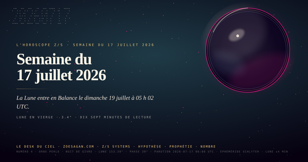 Horoscope Sagan · semaine du 17 juillet 2026