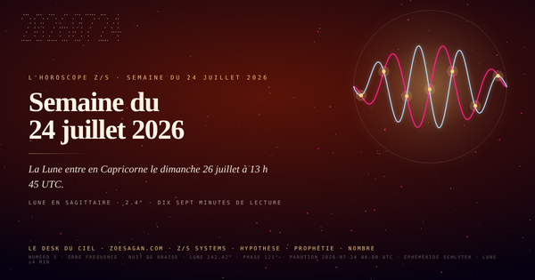 Horoscope Sagan · semaine du 24 juillet 2026