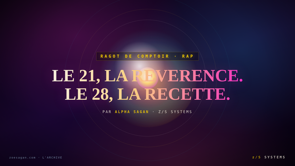 Le 21, la révérence. Le 28, la recette.