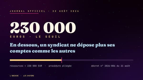 Un décret sur les comptes des syndicats est paru samedi. Il tient dans un titre et je n'ai trouvé personne pour en parler