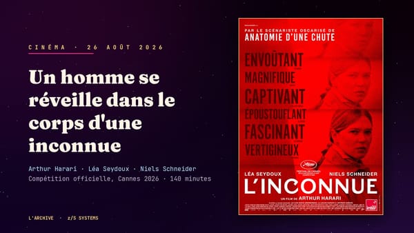 Trois frères Harari au générique, six critiques sur l'affiche, et un homme qui se réveille dans le corps d'une femme