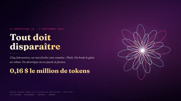 Tout doit disparaître : la semaine où l'IA a cassé ses prix