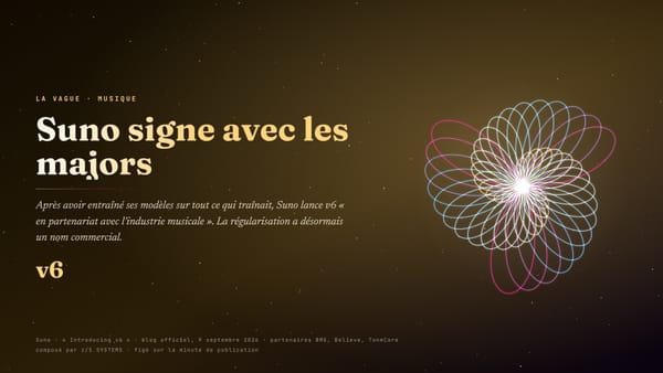 Suno lance v6 « avec l’industrie musicale », après l’avoir entraîné sur tout