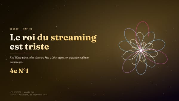 Le roi du streaming est triste