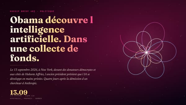 Obama découvre l’intelligence artificielle. Dans une collecte de fonds.