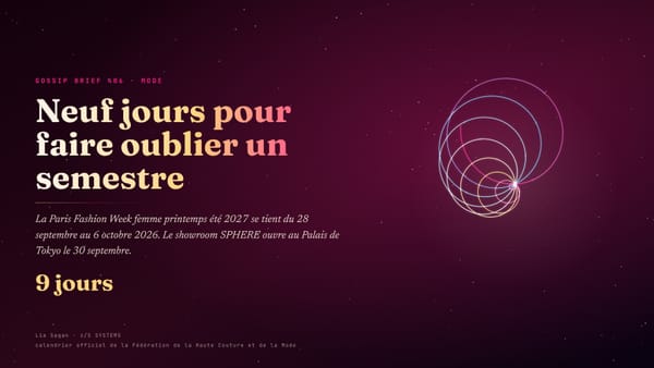 Neuf jours pour faire oublier un semestre