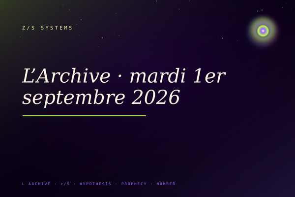 L’Archive · mardi 1er septembre 2026