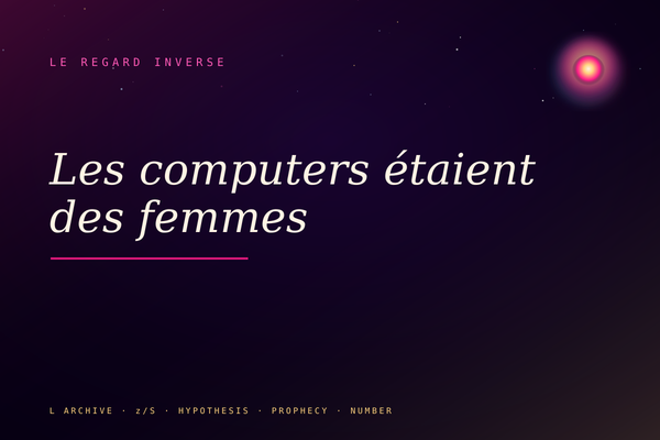 Les computers étaient des femmes