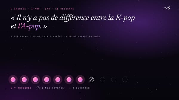 Huit ans après, l’A-pop a gagné. Le registre des prédictions.
