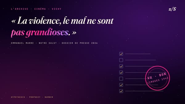 Notre Salut, ou les crimes de papier