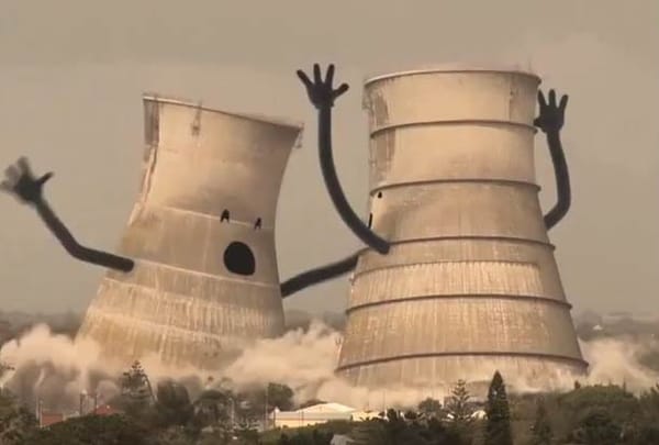 Collapsing Cooling Towers
