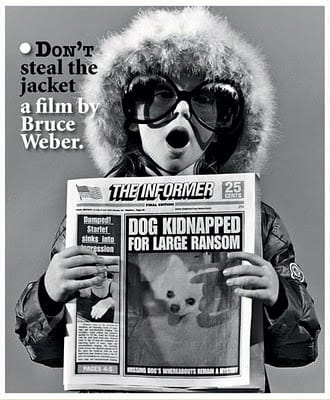 « Don’t Steal the Jacket », by Bruce Weber
