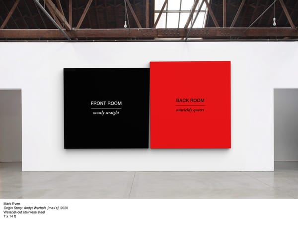 Mark Even tue et remplace Andy Warhol